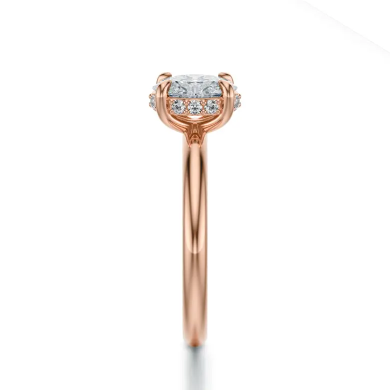 Pierścionek owalny diament różowe złoto SBPZ_068